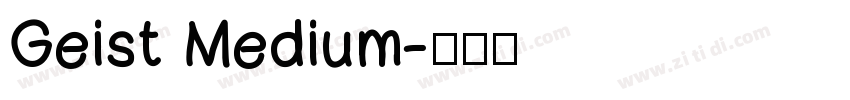 Geist Medium字体转换